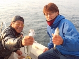 アジ･サバの数釣りを楽しまれた浜田さん親子