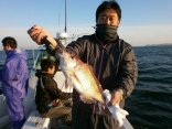 画は５０㎝を釣り上げた北海道からお越しの千葉さん