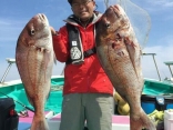 真鯛 9.6kg、6.8kg