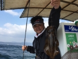 初ヤエンでアオリGETの長浜さん