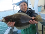 明石市魚住町 佐藤さん 良型ヒラメ50cm!!